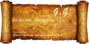 Gráczer Gergely névjegykártya
